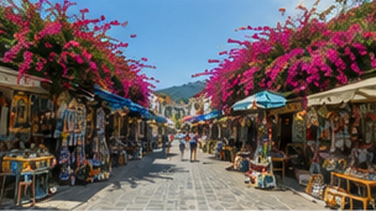 Local shopping and village-market atmosphere in Sarigerme